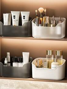 1pc White Transparent Lipstick Perfume Makeup Storage Organizer Box,For Holiday Beach, Bathroom Collection, Bedroom Collection, Large Capacity