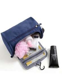 Customized Text Personalized Simple Makeup Bag Large Capacity Travel Makeup Bag Storage Portable Makeup Bag Hook Toilet Bag Waterproof Multi Functional Makeup Bag Business Travel Portable Storage Bag New Travel Storage Hook Toilet Bag Makeup Bag Women's Outdoor Large Capacity Portable Men's Toilet Bag