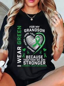 Grandma Grandpa Gifts CP Grandson Cerebral Palsy Awareness T-Shirt