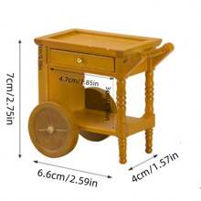 Miniature Diner Trolley, Edible Candy Hawthorn Lollipop Sticks, Mini Doll House Hawthorn Candy Food Models