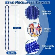 24pcs Bohemian Style Multi-Layer Plastic Acrylic Beaded Necklace, Geometric Circle Pattern, Handmade, Suitable For Festival And Daily Wear, St. Patrick's Day Necklace, Green Mardi Gras St. Patrick's Day Beaded Necklace - Multicolor - View 16