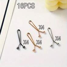 8pcs/16pcs/24pcs Invisible U-Shaped Waist Cincher Clips, Pants Waist Shortener Clips, No Sewing Required For Adjusting Waist/Hem/Cuff Length, Suitable For Clothing, Scarves, Curtains And Daily Use - Multicolor - View 14