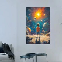 Space Adventure Abstract Art, Galactic Space-Themed Wall Art, Stylish Home Decoration, Adds Mystery To Any Room, Perfect Holiday Gift