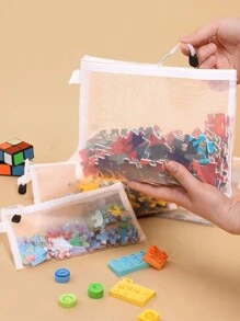 5pcs/1pc Mesh Storage Bags (L/M/S) Sorting & Organizing Mesh Bag Large Capacity Handmade Small Items Set Transparent Mesh File Folder Bag Mesh Zipper File Folder Bag A4 A5 A6 Pencil Bag Receipt Office File Makeup Bag Storage Bag,Boho Vibes