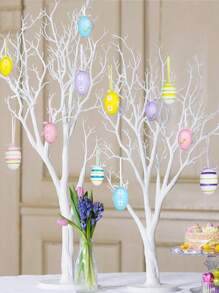 12 piezas de adornos colgantes de huevos de Pascua de colores, adecuados para el árbol de Pascua, decoración de canastas, suministros para fiestas, hogar, mesa, decoración de habitaciones, se pueden usar como árbol de Pascua, decoración de fiestas en el hogar, decoraciones de Pascua o centro de mesa para el comedor. - Multicolor - Ver 1