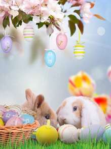 12 piezas de adornos colgantes de huevos de Pascua de colores, adecuados para el árbol de Pascua, decoración de canastas, suministros para fiestas, hogar, mesa, decoración de habitaciones, se pueden usar como árbol de Pascua, decoración de fiestas en el hogar, decoraciones de Pascua o centro de mesa para el comedor. - Multicolor - Ver 3