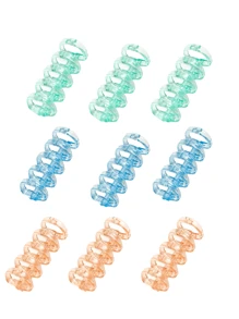 3/6/9/12/15/20/24PCS Colorful Spiral Binder Rings,4/5-Ring Binder Notebook, Plastic Binding Clips,A4/A5/B5 Size, Durable PVC Material -Removable Curl Clips, Suitable For DIY,Loose-Leaf Paper, Office Supplies,Notebooks And Scrapbooks,Back To School,School Supplies