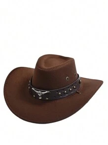 1PC Men's And Women's Solid Color Fedora Hat Cowboy Hat, Luxury Top Hat Fashion Disco Wide Brim Hat Bridesmaid Hat Bride Hat Gift Hat, New Retro, Suitable For Daily Life, Party, Western Theme Event, Party, Engagement Party, Cosplay, Graduation Ceremony, Masquerade Party, Wearable For Festivals, Weddings, Birthday Celebrations, Music Festivals, Adult Ceremonies - Black - View 5