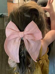 3 件装女孩蝴蝶结鳄鱼发夹小女孩幼儿中性手工发饰 - 彩色 - 查看 9