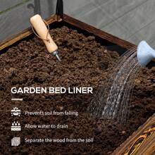 Outsunny Raised Garden Bed With Cover And Storage Shelf, Rectangular Metal Elevated Planter Box With Legs And Bed Liner - Dark Brown - View 6