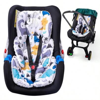 Inserto para silla de coche para bebé, Cojín reversible 2 en 1 para silla de coche de bebé, Soporte para la cabeza y el Body del bebé recién nacido, Cojín suave para cochecito, Artículo para registro de bebé
