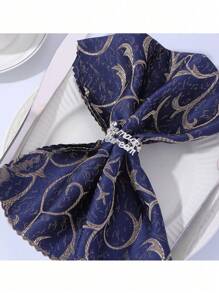 3pcs/6pcs Elegant Gold Napkin Rings Set - Ramadan Kareem Letter Design, Alloy Metal Napkin Holders, Suitable For Holiday Table Decor, Graceful Dining Accessories, Luxurious Gold Plated, Alloy Metal Rings, Shiny Napkin Rings