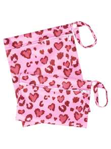 2个卡通印花湿巾袋和尿布袋 - 彩色 - 查看 5