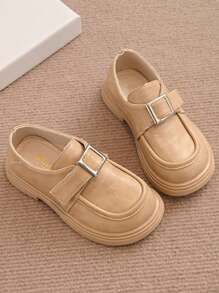 Children's Small Shoes Spring And Autumn New Girls Boys Shoes British Style Loafers Performance Shoes - Khaki - View 3