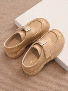 Children's Small Shoes Spring And Autumn New Girls Boys Shoes British Style Loafers Performance Shoes - Khaki - View 2
