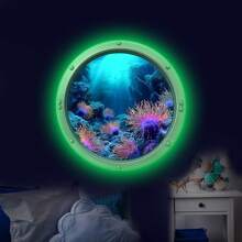 1PC Creative Removable Glow-In-The-Dark Dolphin Wall Sticker 3D Underwater Fish Wall Mural Peel And Stick Home Art Decoration Room Bedroom Bathroom Refrigerator Surface Decor Gifts Birthday Graduation Room Decor Home Decor Wall Decor Bathroom Decor Bedroom Decor Room Decoration Stuff Living Room Decor House Decor Home Decor Living Room Wall Paper Stickers Personalised Stickers - Green - View 10