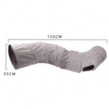 Túnel plegable de gamuza de invierno para gatos, para cachorros, conejos y gatitos, túnel oculto, juguete de cama interactivo en 2 maneras, 3 maneras, Cro - Túnel corto azul - Ver 8