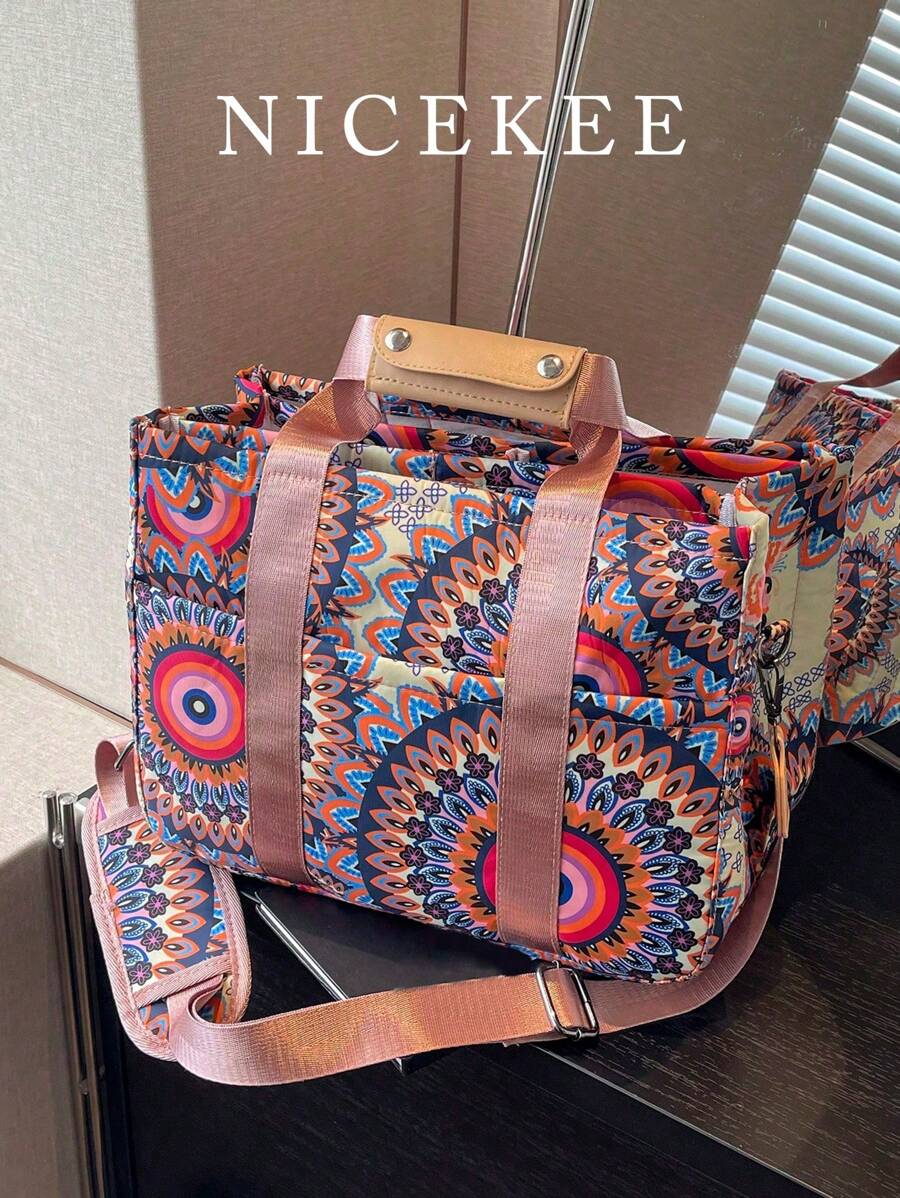 Túi xách nữ nhiều ngăn dung tích lớn mới, kiểu dáng tối giản thời trang, nhỏ gọn, dây đeo vai có thể điều chỉnh, phù hợp cho đi làm, đi chơi, mua sắm và cất giữ đồ. - Nhiều màu - Xem 1