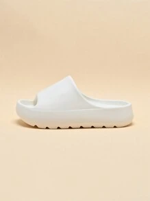 Sandalias tipo diapositiva suaves y antideslizantes de suela ligera y espumosa para niños, de secado rápido con correa simple, sandalias casuales para la playa para niños y niñas