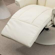 PU Leather Manual Recliner Armchair Lounge Chair With Cup Holder Pocket