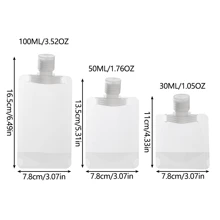 12pcs Leak-Proof Portable Bags For Travel Toiletries - Refillable Cosmetic Containers For Shampoo, Conditioner, Lotion And Body Wash, Travel Essentials - White - View 7