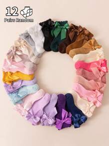 12 Pairs Baby Socks, Suitable For Spring & Summer, Short Socks With Lace, Children's Socks - Multicolor - View 11