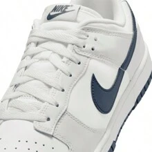 Nike Dunk Low Retro White Midnight Navy DV0831-111 Men's Fashion Sneaker New - trắng - Xem 5