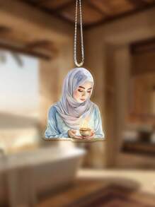 1 Peça Decoração Suspensa de Retrato com Tema de Ramadã Personalizada em Acrílico, Pingente de Ramadã 3D Criativo Personalizado, Decoração de Festa de Ramadã, Enfeite de Retrato Pingente de Ramadã, Decoração de Casa, Decoração de Quarto, Decoração de Festa com Tema, Decoração de Ramadã, Chaveiro de Acrílico, Acessório Fofo de Carro e Ideia de Presente, Ramadã, Inverno, Primavera, Feriado, Festival