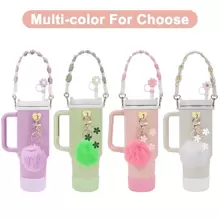 8-9毫米吸管盖，硅胶套，适用于30/40盎司杯子，女孩圣诞礼物，DIY手工装饰，感恩节装饰，朋友礼物装饰，圣诞派对装饰，配件，圣诞杯