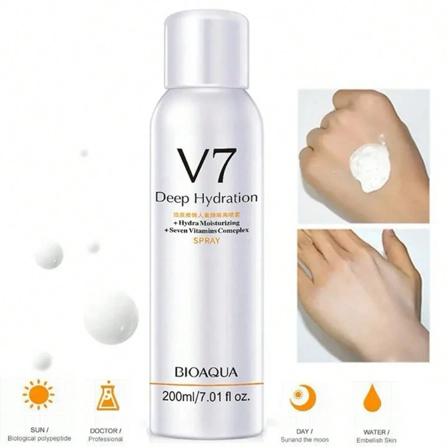 200ML Whitening Concealer Sunscreen Isolation Spray Waterproof Moisturizing V7 Contains 7 Vitamins Skin Care - White - View 1