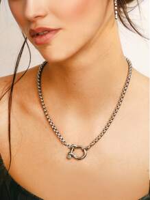1 pieza Colgante de acero inoxidable con mosquetón vintage y contrastado para mujer, hombre y parejas, con un diseño único, ideal como regalo para el Día de la Madre, Acción de Gracias, Cumpleaños, Aniversario, Compromiso, Navidad, San Valentín, Acción de Gracias, Comunión, Graduación, Día de la Independencia o cualquier otro aniversario, para tu esposa o amiga