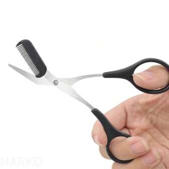 3 Pcs Eyebrow Trimming Kit: Eyebrow Scissors, Eyebrow Razor, Eyebrow Brush, Eyebrow Grooming Tool Set