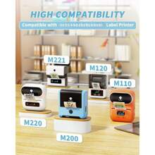 M110 M220 Clear Thermal Labels-1.57"X2.36" (40x60MM)/40x30mm/50x50mm Round, Transparent Labels, M110 Clear Labels Compatible With For Phomemo M110 M220 M200 M120 M221 Printer Label Refill Compatible With SUPVAN T50M Pro For MARKLIFE P50 For CLABEL 221B 220B 320B Label Maker - Multicolor - View 2