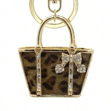 1 pieza Precioso llavero con estampado de leopardo - Perfecto para billeteras, bolsos, teléfonos y talla grande de mujeres - Chapado en oro