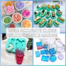 Silicone Mold Making Kit - 20A Platinum Liquid Silicone Rubber For Mold Maker Jade Green Flexible & Food Safe Mix Ratio 1:1 For Casting 3D Resins Molds DIY Soap Candle Plaster Clay (5, Pounds) - 無色 - 查看 4