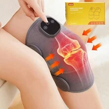 1 pieza Dispositivo de masaje de pierna, masajeador de rodilla ajustable con calor y vibración, 4 niveles de temperatura y 3 niveles de intensidad, para rodilla, hombro, codo