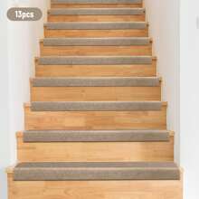 Non Slip Stair Treads For Wooden Steps Indoor, 13 Pack 22*9.45in Carpet Stair Treads For Wood Stairs, Machine Washable Stair Runners For Kids Elders And Pets, Grey - Màu be - Xem 1