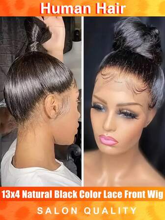 Straight Lace Front Wigs Human Hair 13x4 HD Lace Front Wigs Human Hair Pre Plucked 180% Density Straight Lace Frontal Wigs Human Hair With Baby Hair For Women