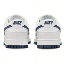 Nike Dunk Low Retro White Midnight Navy DV0831-111 Men's Fashion Sneaker New - trắng - Xem 4