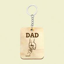 LICVIC Custom Wooden Keychain,Personalized Daddy'S Fist Bump Key Chain,Customized 1-5 Names Keychains,Customizable New Dad Gifts Keychain,Suitable For Keychain Accessories, Backpack Pendants, Keychain Pendants, Room Decorations, Office Pendants,Suitable For Baby Shower Gift,Father'S Day,Birthday Gifts,Anniversary, Family,Dad,Husband,Lover,School Supplies,Back To School,For Office,For School,For Classroom,For Teacher Gifts,For University,For Colleague,For Dorm Rooms,For Teacher,For Boys And Girls,For Teenagers,Junior High School Students,Middle School Students,High School Senior High School Students,College Students,University Students,Freshman,Sophomore,Underclassmen