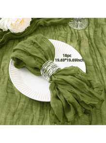 6/12/18/24/30pcs Set Balinese Sheer Coffee Color Napkins, 19.7 X 19.7 Inch Square Romantic Boho Style Transparent Napkins For Gift, Decoration, Vintage Bridal Shower, Birthday Party, Holiday Table Centerpiece (Multi-Color Options)