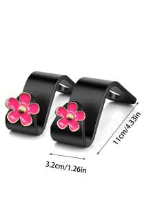 2pcs Car Flower Hooks Car Seat Back Hooks And Storage Items Inside The Car (Hook Direction Is Random)