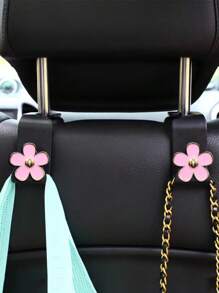2pcs Car Flower Hooks Car Seat Back Hooks And Storage Items Inside The Car (Hook Direction Is Random)