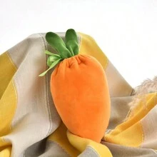 1/10st Paaswortel Cadeauzak Wortelvormige Fluwelen Sieradenmand Trekkoordzakken Snoep Traktatiezak Voor Lente Paasfeest Cadeauverpakkingszak