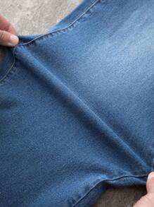 Women's New Distressed Straight-Leg Stretchy Jeans