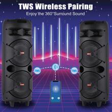 5000W Portable Bluetooth Speaker Sub Woofer Heavy Bass Sound Party System W/ Mic - 1 - 查看 4