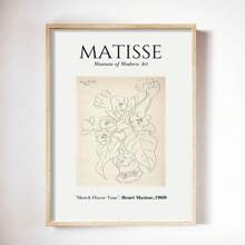 1pc Vintage Henri Matisse Retro Posters And Prints Abstract Wall Art Canvas Prints Vintage Poster Beige Wall Pictures Home Decor No Frame