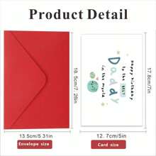 Geburtstagskarte "Weltbester Papa" - perfekt für Ehemann oder Vater, ideales Geschenk zur Feier eines Vaters zum ersten Mal, kreative Grußkarte und Andenken zum Vatertag - perfekte Geburtstagsdekor, 5*7 Zoll - mit dickem Umschlag