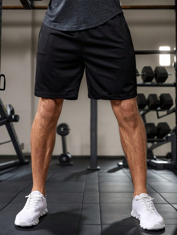 1pc Men's Sports Shorts With Drawstring Waist, Spring/Summer