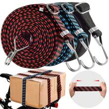 Ganchos elásticos de goma para equipaje de motocicleta, cuerda para bicicletas, lazo para equipaje de coche, correa para portaequipajes, gancho de banda fija, accesorios para coche UROI - Azul - Ver 6
